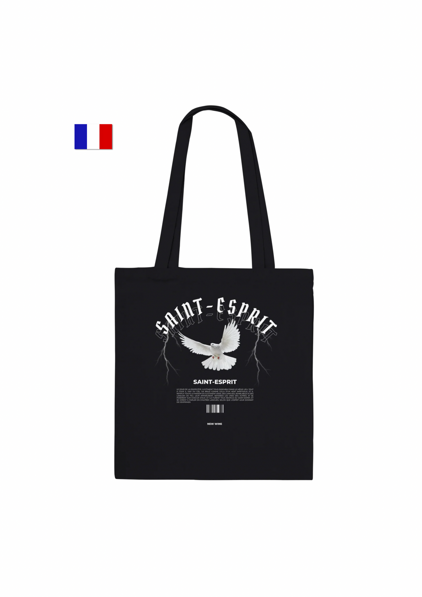 🇫🇷 Saint-Esprit - Black Tote Bag