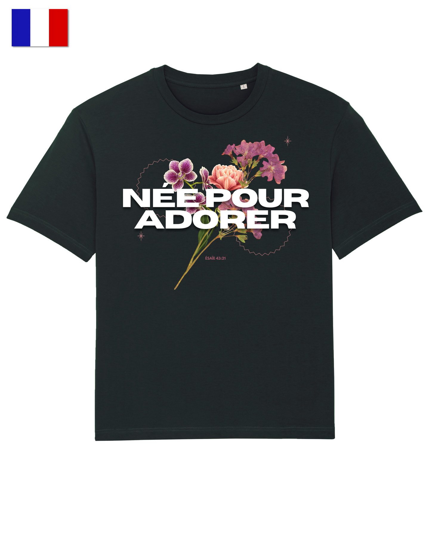 🇫🇷 Né(e) Pour Adorer - Black T-shirt