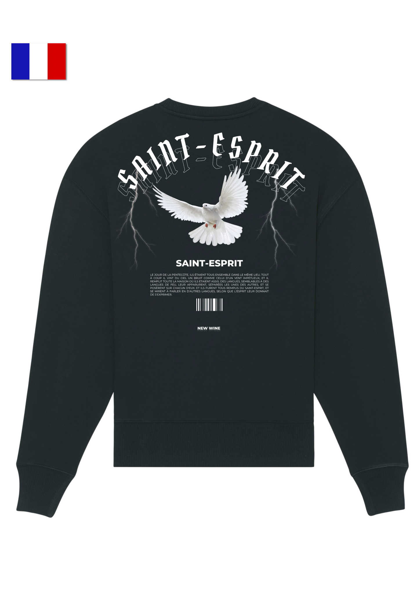 🇫🇷 Saint-Esprit - Black Sweatshirt