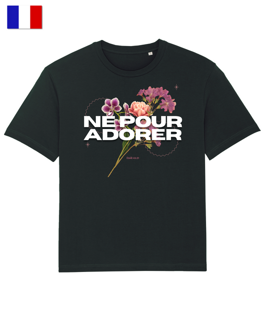 🇫🇷 Né(e) Pour Adorer -  Black T-shirt