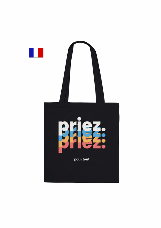 🇫🇷 Priez. - Black Tote Bag