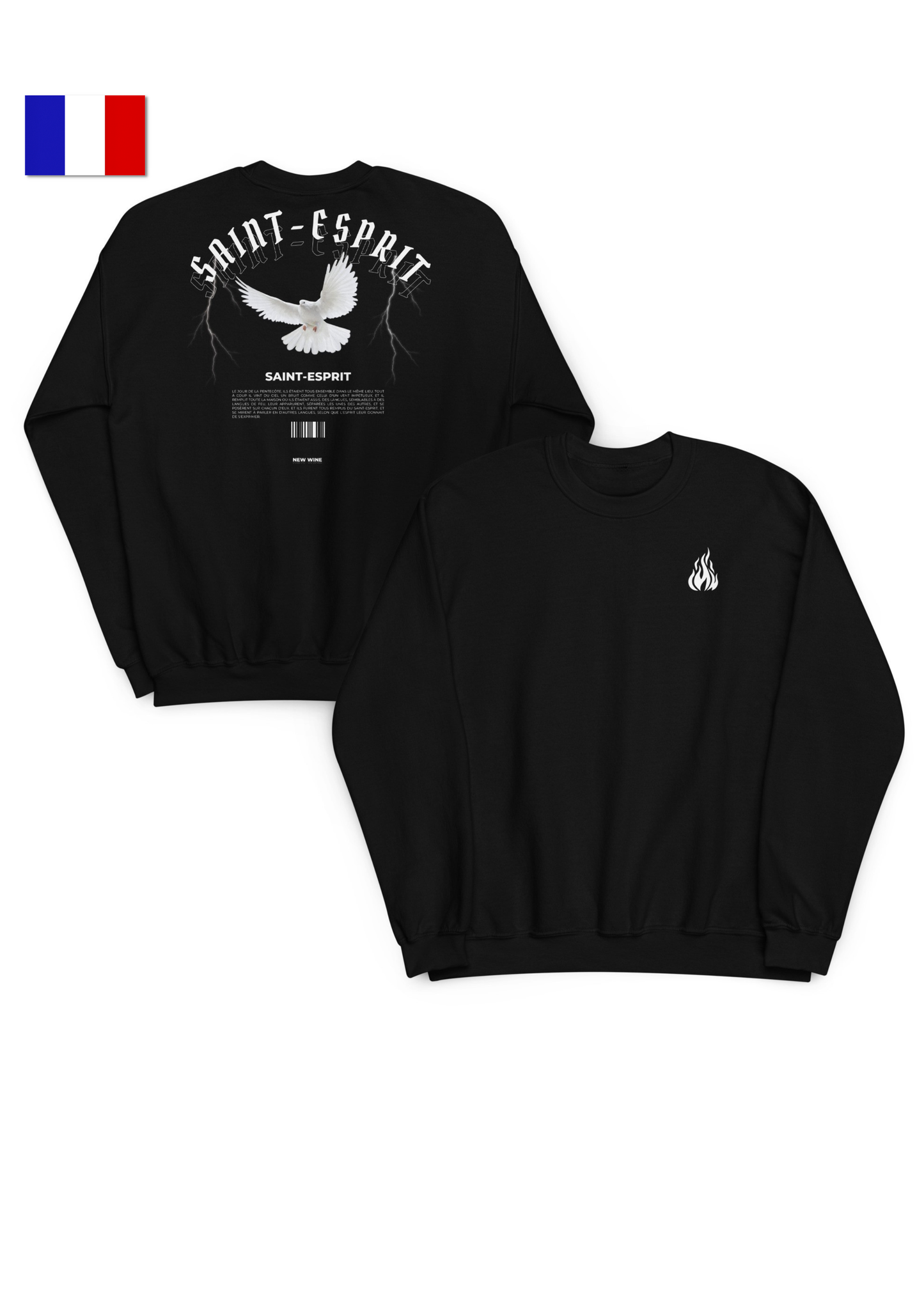 🇫🇷 Saint-Esprit - Black Sweatshirt