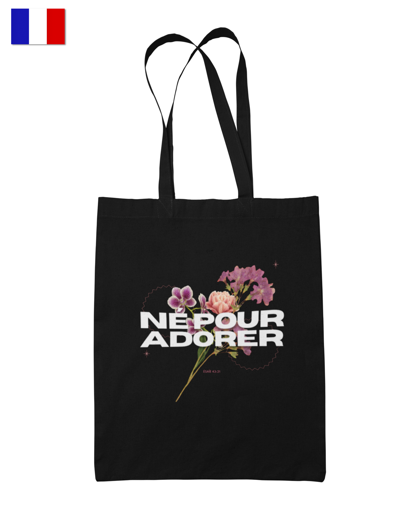Né(e) Pour Adorer - Black Tote Bag