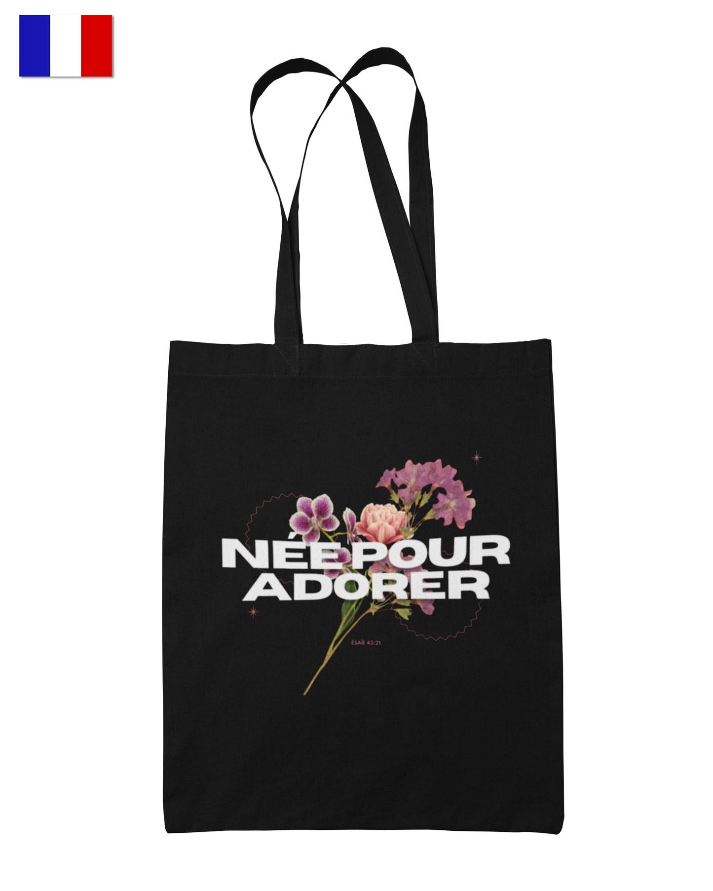 Né(e) Pour Adorer - Black Tote Bag